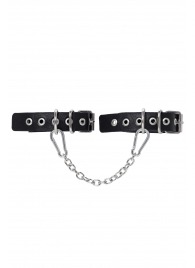 Черные оковы из одного ремешка с люверсами - Pecado - купить с доставкой в Керчи