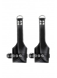 Черные подвесы с белой строчкой - Pecado - купить с доставкой в Керчи