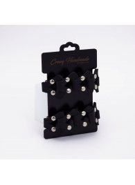 Черные кожаные оковы из звеньев - Crazy Handmade - купить с доставкой в Керчи