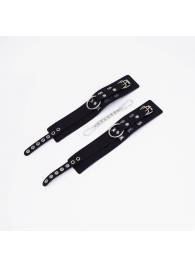 Черные кожаные оковы Sex - Crazy Handmade - купить с доставкой в Керчи