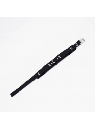 Черный ошейник из высококачественной натуральной кожи - Crazy Handmade - купить с доставкой в Керчи