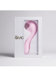 Розовый вибромассажёр с деликатными токами - Youvic - купить с доставкой в Керчи