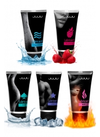 Набор из 5 лубрикантов JUJU (увлажняющий, Hot+, Long, Anal, малина) - JuJu - купить с доставкой в Керчи