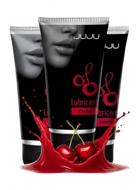 Набор из 3 съедобных лубрикантов JUJU со вкусом вишни - JuJu - купить с доставкой в Керчи