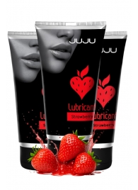 Набор из 3 съедобных лубрикантов JUJU со вкусом клубники - JuJu - купить с доставкой в Керчи