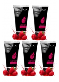 Набор из 5 съедобных лубрикантов JUJU со вкусом малины - JuJu - купить с доставкой в Керчи