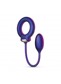 Фиолетовое эрекционное виброкольцо с анальным шариком Eclipse - ONE DC B.V. - в Керчи купить с доставкой