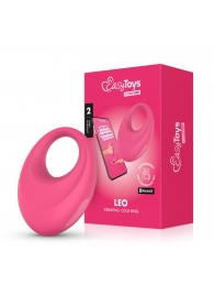 Розовое интерактивное эрекционное виброкольцо Leo - Easy toys - в Керчи купить с доставкой