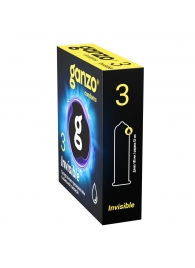 Супертонкие презервативы Ganzo Invisible - 3 шт. - Ganzo - купить с доставкой в Керчи