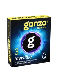 Супертонкие презервативы Ganzo Invisible - 3 шт. - Ganzo - купить с доставкой в Керчи