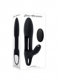 Черная насадка на пенис с вибрацией Nautilus - Zero Tolerance - в Керчи купить с доставкой