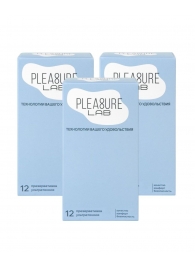 Набор из 3 упаковок ультратонких презервативов Pleasure Lab (по 12 шт.) - Pleasure Lab - купить с доставкой в Керчи