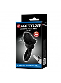 Черное эрекционное кольцо с вибрацией Adrien - Baile - в Керчи купить с доставкой