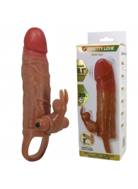 Карамельная вибронасадка с клиторальным стимулятором Osmar - 20,5 см. - Baile - в Керчи купить с доставкой