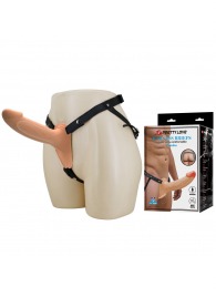 Телесный полый мужской страпон London - 16,8 см. - Baile - купить с доставкой в Керчи