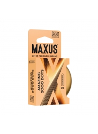 Точечные презервативы MAXUS 2000 Amazing Dots с железным кейсом - 3 шт. - Maxus - купить с доставкой в Керчи