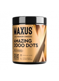 Точечные презервативы MAXUS 2000 Amazing Dots с железным кейсом - 15 шт. - Maxus - купить с доставкой в Керчи