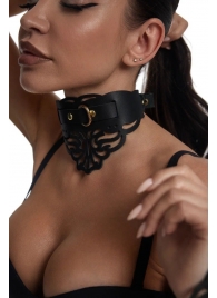 Фигурный чокер с узорами и золотистой фурнитурой - Crazy Handmade - купить с доставкой в Керчи