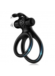 Черное эрекционное виброкольцо с подхватом мошонки Stay Hard - Boys of Toys - в Керчи купить с доставкой