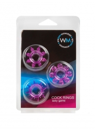 Набор из 3 лиловых эрекционных колец различной формы - Erowoman-Eroman - в Керчи купить с доставкой
