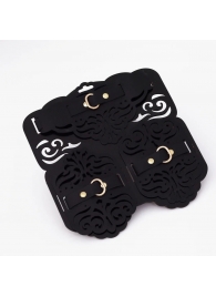 Фигурный набор для БДСМ-игр с узорами и золотистой фурнитурой - Crazy Handmade - купить с доставкой в Керчи