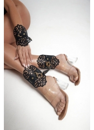 Черный фигурные оковы с золотистой фурнитурой - Crazy Handmade - купить с доставкой в Керчи