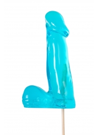 Голубой леденец в форме члена со вкусом блю кюрасао - 173 гр. - Sosuчki - купить с доставкой в Керчи