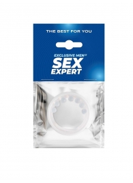 Эрекционное кольцо с мягкой стимулирующей насадкой - Sex Expert - в Керчи купить с доставкой