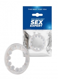 Эрекционное кольцо со стимулирующими шариками на поверхности - Sex Expert - в Керчи купить с доставкой