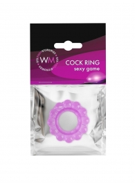 Лиловое эрекционное кольцо с 2 рядами стимулирующих шариков - Erowoman-Eroman - в Керчи купить с доставкой