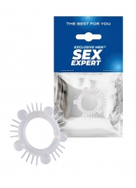 Эластичное эрекционное кольцо с шишечками и шипами - Sex Expert - в Керчи купить с доставкой