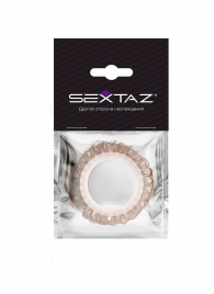 Эрекционное кольцо с бежевыми «ресничками» - Sextaz - в Керчи купить с доставкой