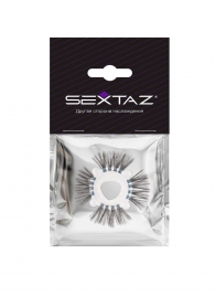 Эластичное эрекционное кольцо с черными «ресничками» - Sextaz - в Керчи купить с доставкой