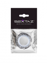 Эластичное эрекционное колечко с черными «ресничками» - Sextaz - в Керчи купить с доставкой