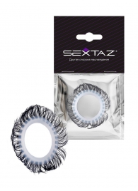 Эластичное эрекционное колечко с черными «ресничками» - Sextaz - в Керчи купить с доставкой