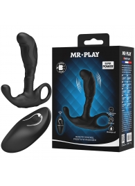 Черный изогнутый массажёр простаты с вибрацией и пультом ДУ - Baile - в Керчи купить с доставкой