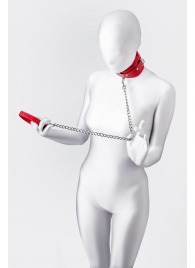 Красный ошейник с подкладкой из меха - ToyFa - купить с доставкой в Керчи