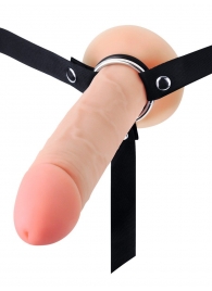 Мужской полый страпон на регулируемых ремешках - 22 см. - Sex Expert - купить с доставкой в Керчи