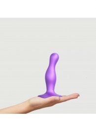 Фиолетовая насадка Strap-On-Me Dildo Plug Curvy size S - Strap-on-me - купить с доставкой в Керчи