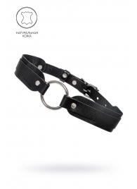 Черный кожаный чокер-ошейник со скруглёнными углами - Pecado - купить с доставкой в Керчи