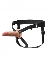 Телесный пустотелый фаллопротез 5’’ Hollow Silicone Strap-On - 14 см. - Pipedream - купить с доставкой в Керчи