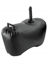 Черное надувное кресло с платформой для фиксации дилдо Body Dock Inflatable Love Seat - Pipedream - купить с доставкой в Керчи