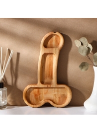 Деревянное блюдо для подачи в форме члена (25 х 16,5 х 1,7 см) - Сима-Ленд - купить с доставкой в Керчи