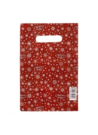 Красный подарочный новогодний пакет с вырубной ручкой (20х30 см) - Сима-Ленд - купить с доставкой в Керчи