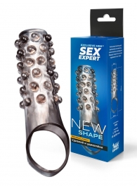 Дымчатая насадка на пенис с выпуклостями - 11 см. - Sex Expert - в Керчи купить с доставкой