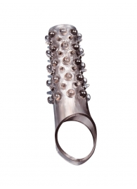 Дымчатая насадка на пенис с шипами и выпуклостями - 12 см. - Sex Expert - в Керчи купить с доставкой