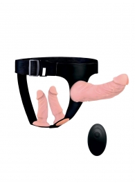 Женский страпон с 3 насадками и вибрацией - Erowoman-Eroman - купить с доставкой в Керчи