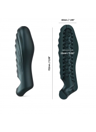 Серая силиконовая насадка на пенис с подхватом Manwan Ryzer - Manwan - в Керчи купить с доставкой