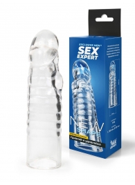 Прозрачная закрытая насадка на член - 15 см. - Sex Expert - в Керчи купить с доставкой