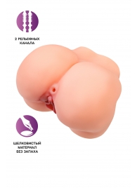 Реалистичный мастурбатор в форме попки с 2 любовными входами - No Name - в Керчи купить с доставкой